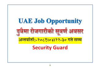 Foreign job Security Guard
